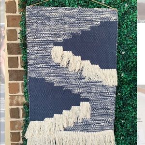 Boho Blue and White Wall Hanging